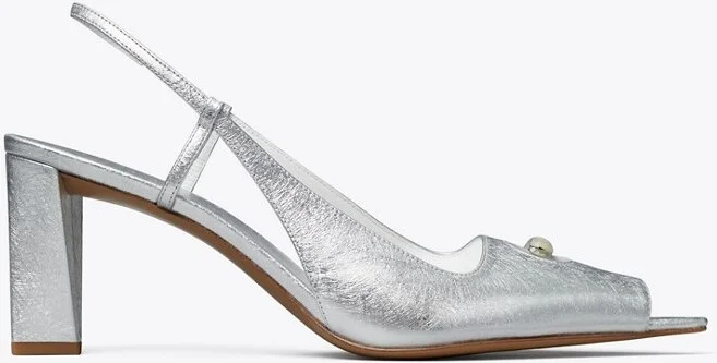 Pierced Peep-Toe Slingback - Image 3