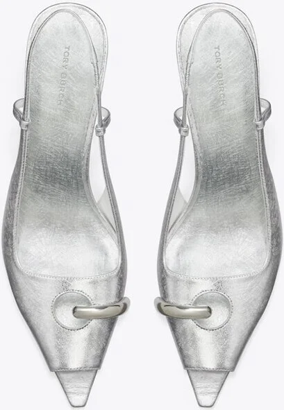 Pierced Peep-Toe Slingback - Image 5