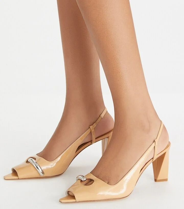 Pierced Peep-Toe Slingback - Image 2