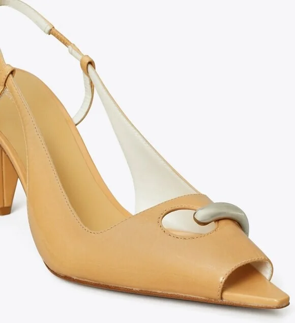 Pierced Peep-Toe Slingback - Image 4