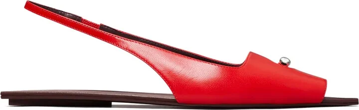 Pierced slingback sandals