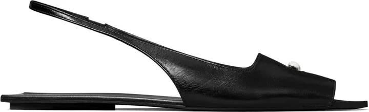Pierced slingback sandals