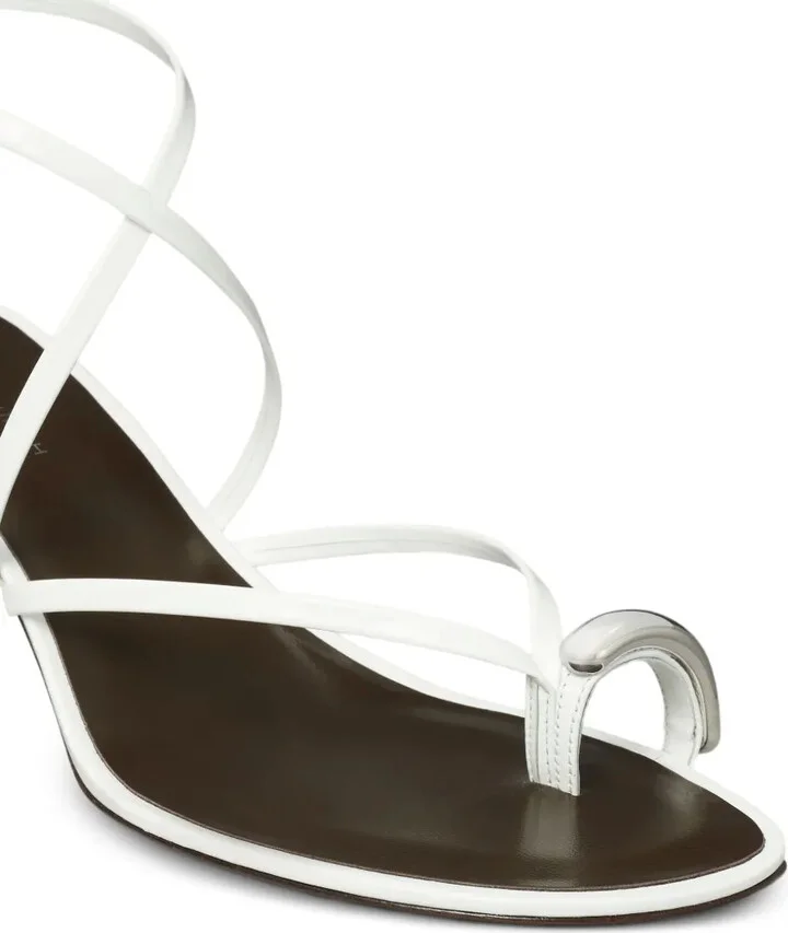 Pierced strappy heeled sandals - Image 4