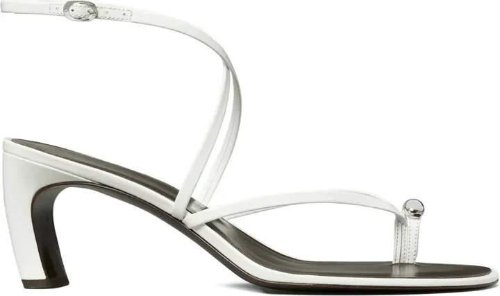 Pierced strappy heeled sandals
