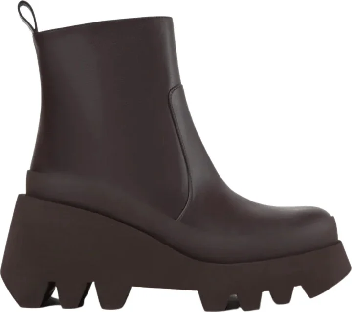 Piero Iris Leather Ankle Boot In Moka