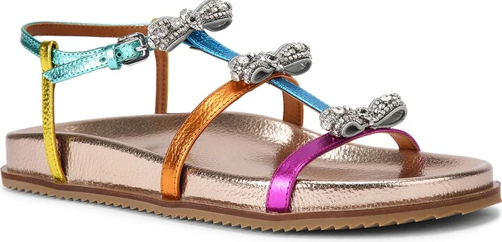 Pierra Micro Bow Ankle Strap Sandal