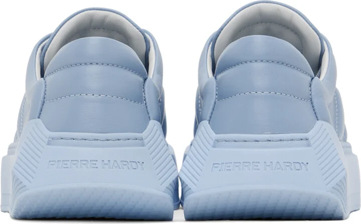 Pierre Hardy Blue Cubix Leather Sneakers - Image 2