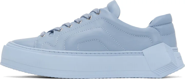 Pierre Hardy Blue Cubix Leather Sneakers - Image 3