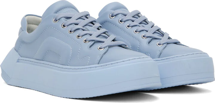 Pierre Hardy Blue Cubix Leather Sneakers - Image 4