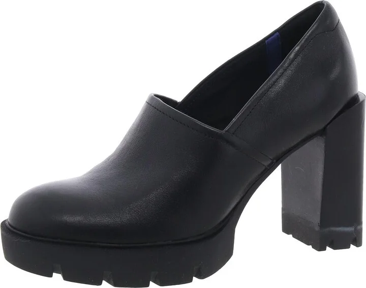 Pierson Womens Leather Slip On Loafer Heels