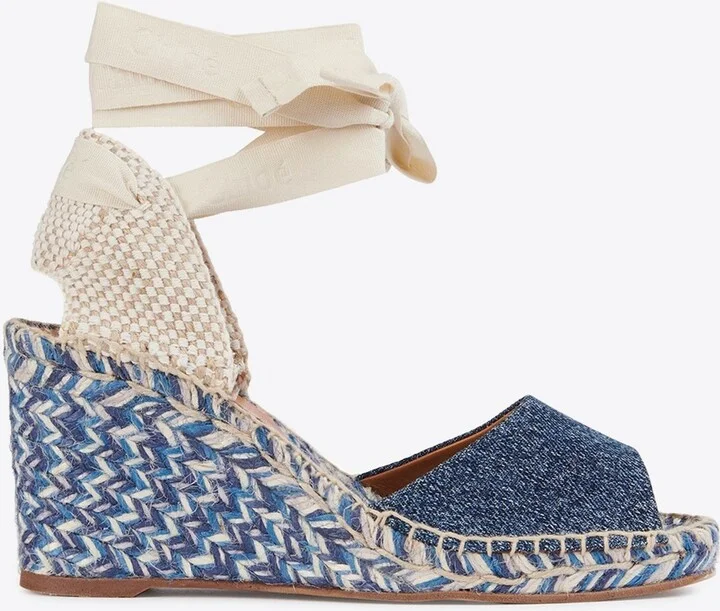 Piia 80 Denim Wedge Espadrilles