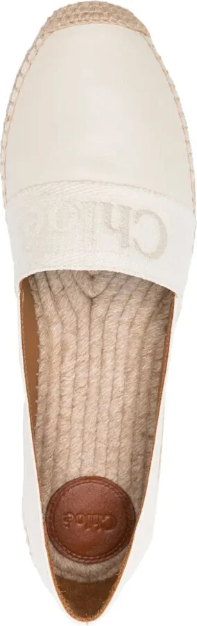 Piia logo-embroidered leather espadrilles - Image 4
