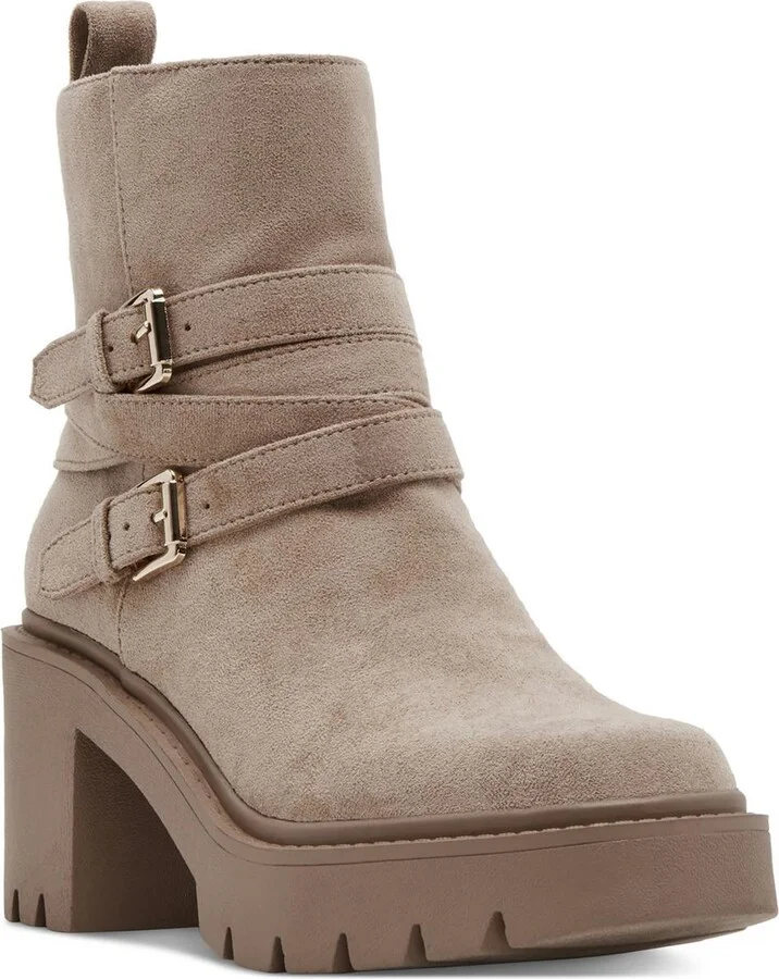 Pikee Womens Zip Up Buckle Combat & Lace-Up Boots