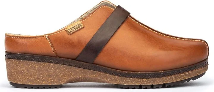 PIKOLINOS Clogs Leather Granada for Woman Brandy