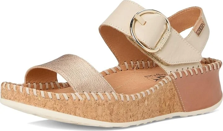PIKOLINOS Marina W1C Women's Sandals Champagne : EU 42 (US Women's 11.5-12) B - Medium, Leather/Rubber - Image 5