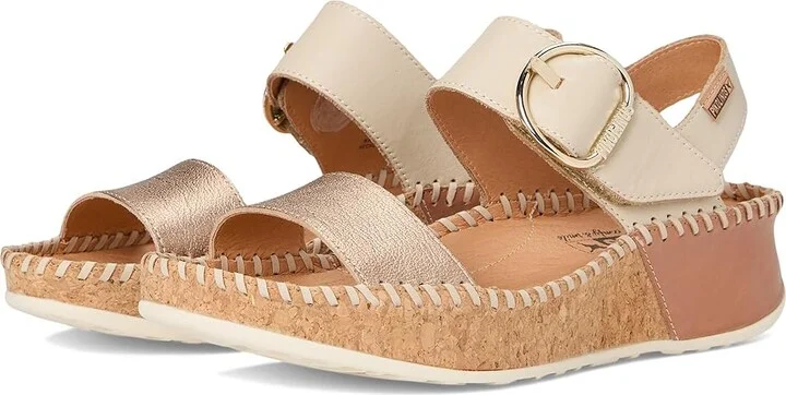 PIKOLINOS Marina W1C Women's Sandals Champagne : EU 42 (US Women's 11.5-12) B - Medium, Leather/Rubber