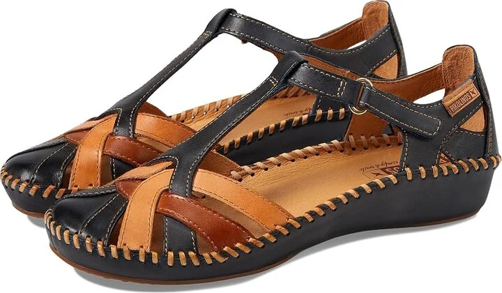 PIKOLINOS Puerto Vallarta 655-0732C5 Women's Sandals Navy Blue : EU 36 (US Women's 5.5-6) B - Medium, Leather
