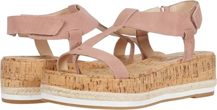 Pilar Sandals Women's US 10 Pink Leather Platform Silingback KHD621