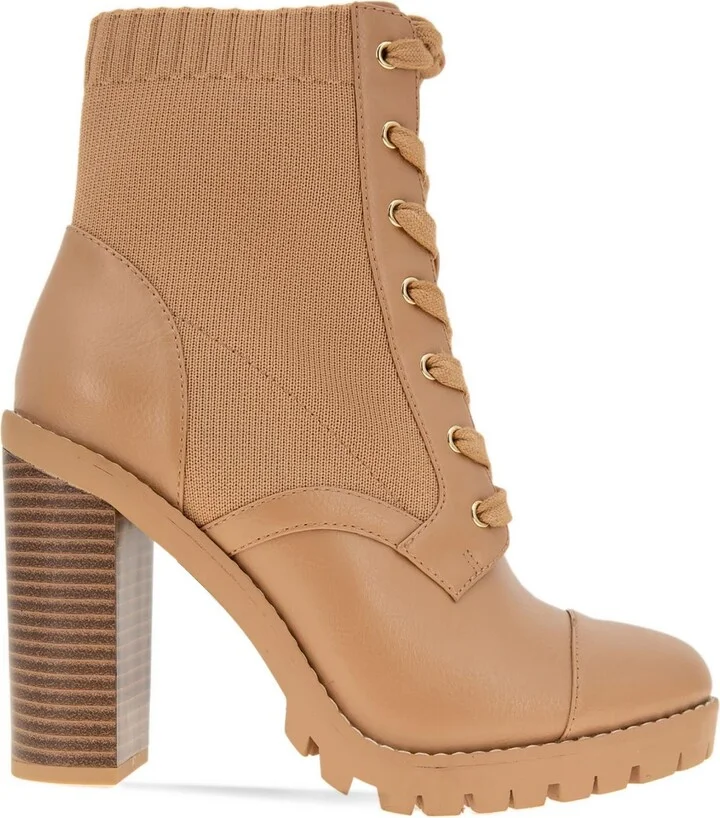 Pilas Womens Faux Leather Lace-Up Booties