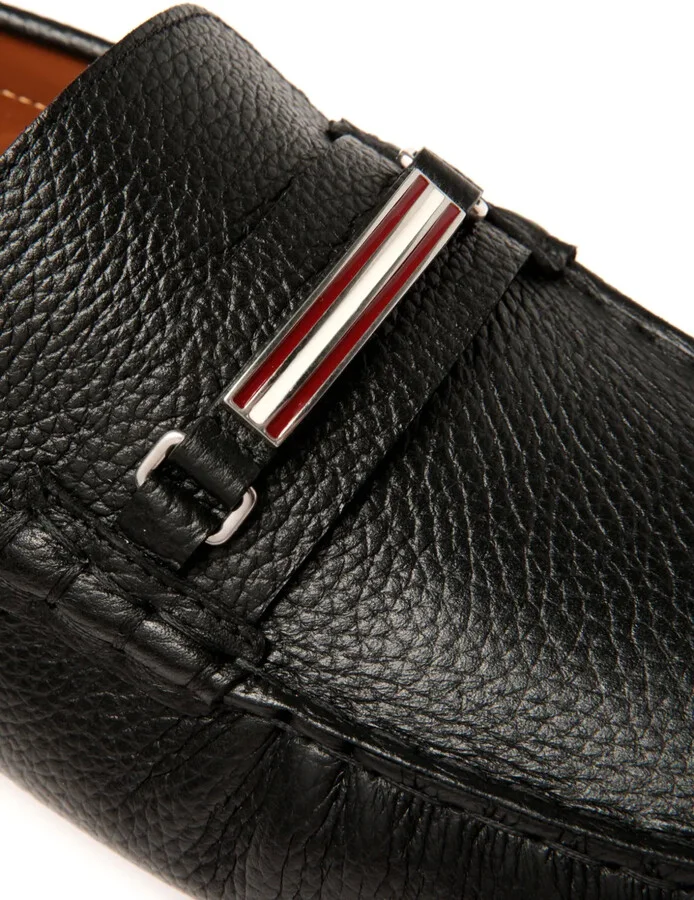 Pilot Driver Ebano grained leather loafers - Image 4