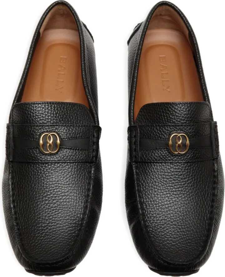 Pilot Driver grained-leather loafers - Image 3