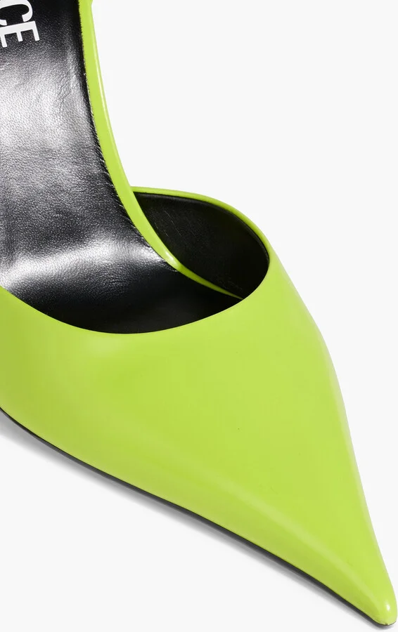 Pin-Point studded neon leather pumps - Image 4