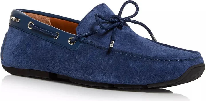 Pindar Men's 6231346 Blue Leather Suede Drivers