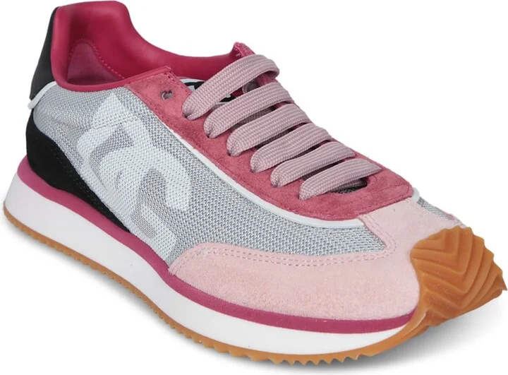 Pink And Grey Lowtop Runner Sneakers - Image 2