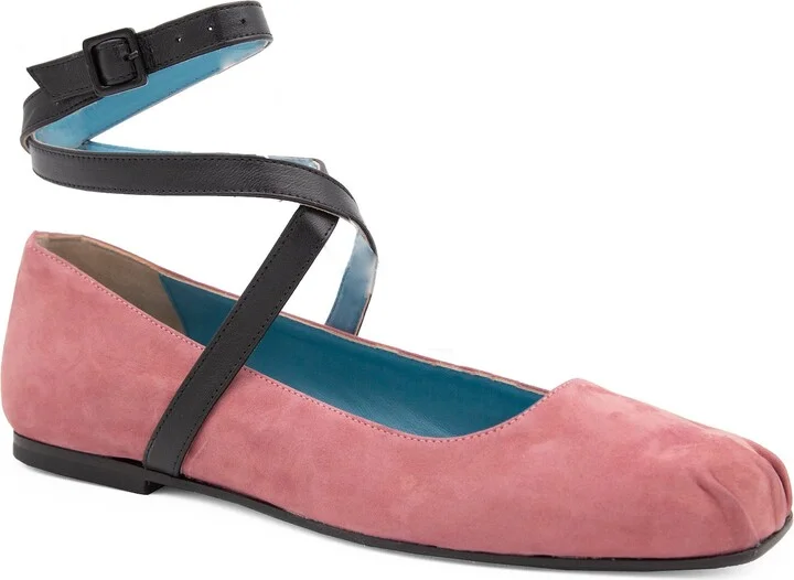 Pink / Black Birba Flat Ankle Cameo Tiff/Black - Image 3