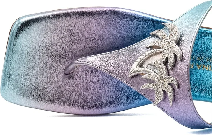 Pink / Blue Cleopatra Thong Sky Degrade Nappa - Image 4