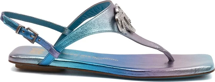 Pink / Blue Cleopatra Thong Sky Degrade Nappa