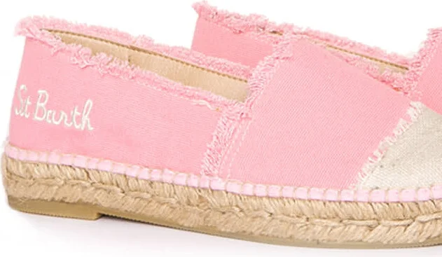 Pink Canvas Espadrillas With Embroidery - Image 2