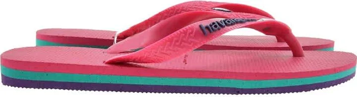 Pink Electric Brasil Layers Flip Flops