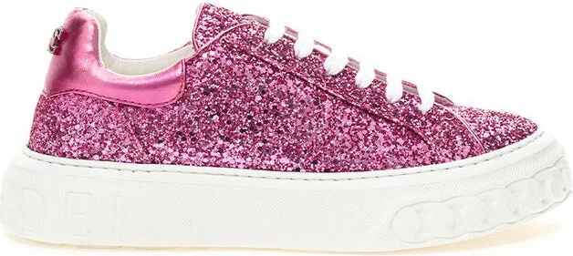 pink Elegance Leather Women's Sneakers