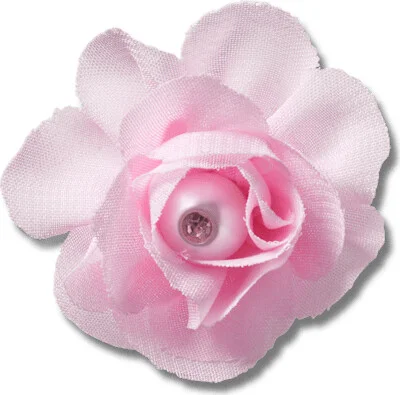 Pink Fabric Flower With Pearl