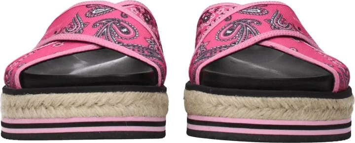 Pink Fabric Slippers Women's Sandals - Image 3