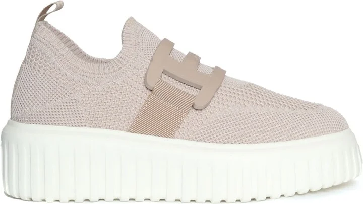Pink Fabric Sneakers