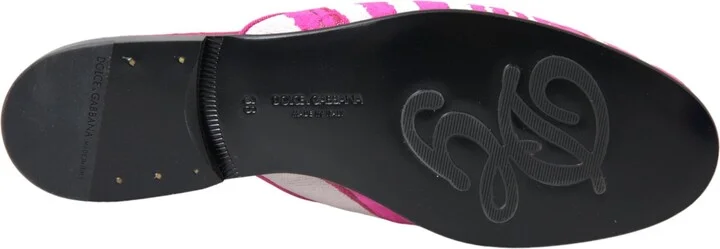 Pink Jacquard Crystal Mule Flat Sandals Women's Shoes (Pre-Owned) - Image 6