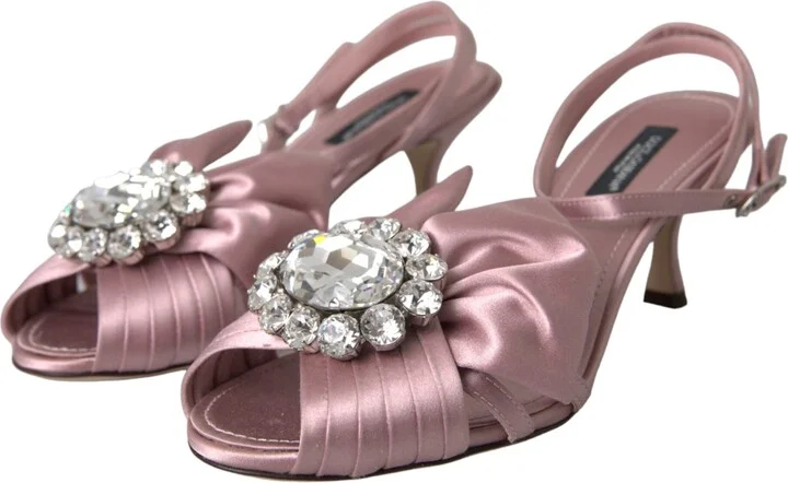 Pink Keira Crystal Heels Sandals Women's Shoes - Image 3