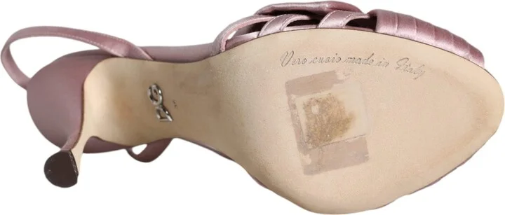 Pink Keira Crystal Heels Sandals Women's Shoes (Pre-Owned) - Image 6