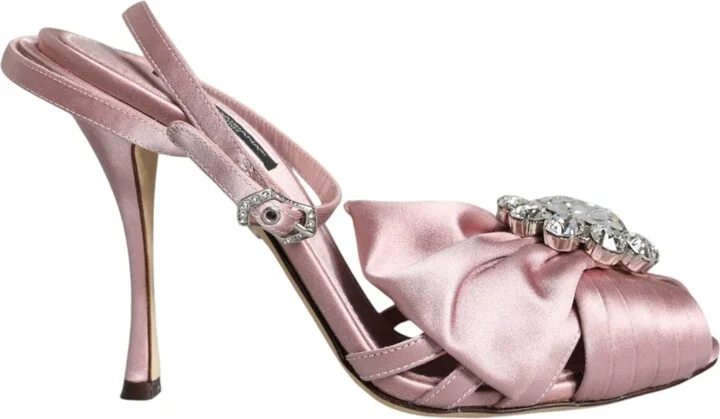 Pink Keira Crystal Heels Sandals Women's Shoes (Pre-Owned)