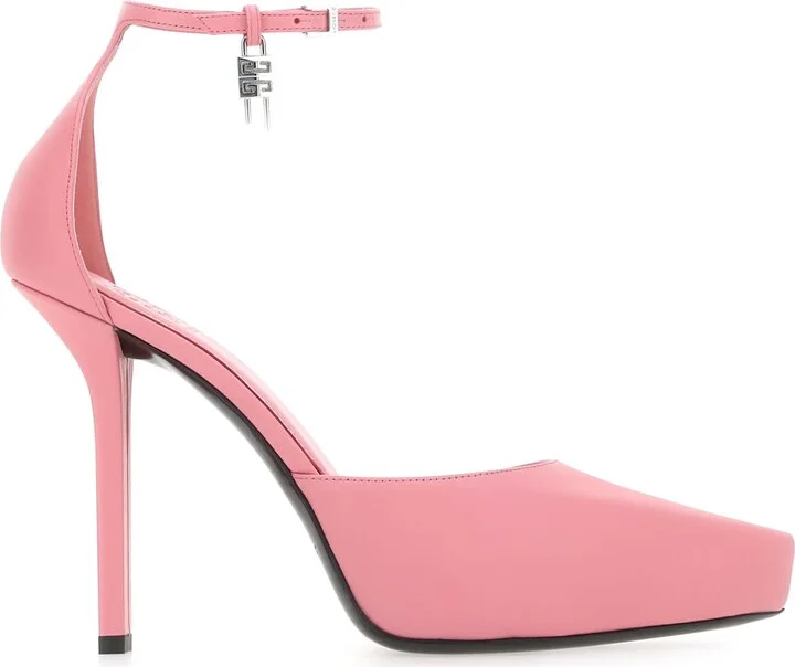 Pink Leather G-lock Pumps