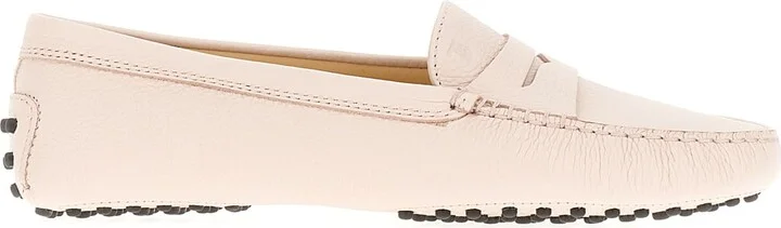 Pink Leather Loafers