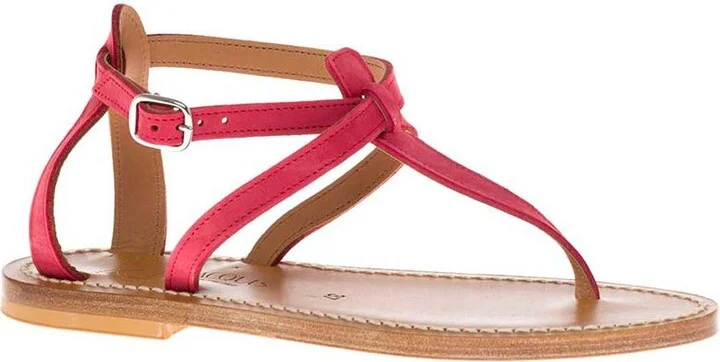 Pink Leather Sandals - Image 2