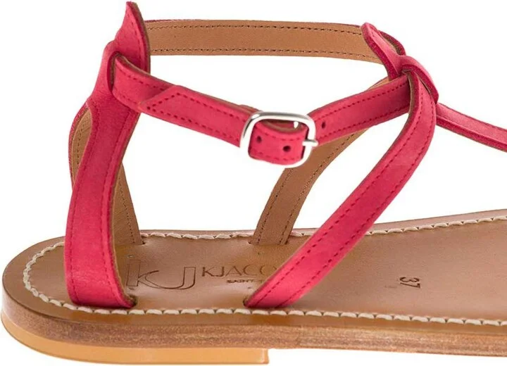 Pink Leather Sandals - Image 4