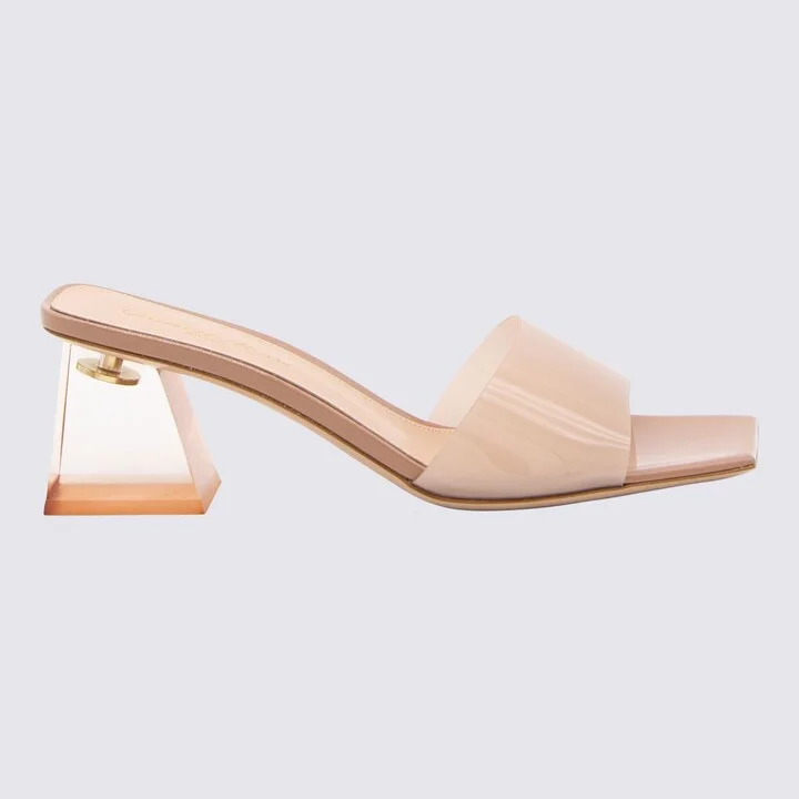 Pink Leather Sandals