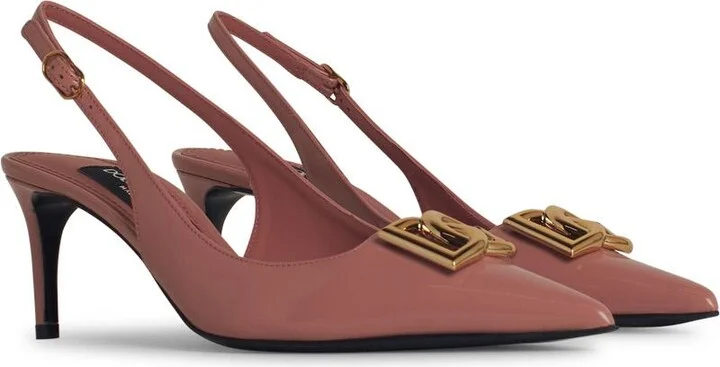 Pink Leather Sling Back - Image 2