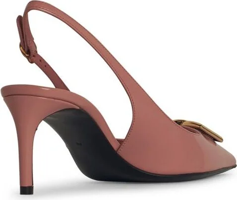 Pink Leather Sling Back - Image 3