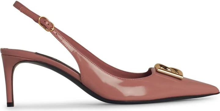 Pink Leather Sling Back