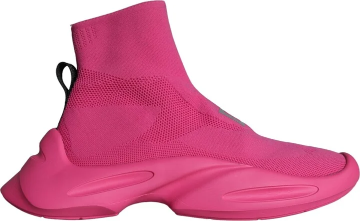 Pink Logo Print Slip On Socks Sneakers Men's Shoes